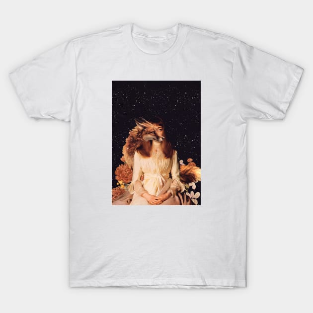 Lady and the Fox T-Shirt by linearcollages